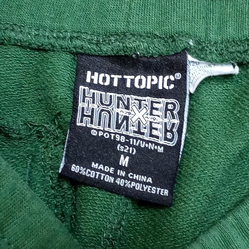 HUNTER X HUNTER Hot Topic Manga Anime Green Jogger Sweatpants - Size Medium - Picture 4 of 6